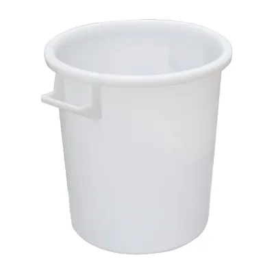 Bidone alimentare 50 litri in PP bianco con maniglie senza coperchio Mobil Plastic