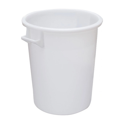 Bidone alimentare 75 litri in PP bianco con maniglie senza coperchio Mobil Plastic