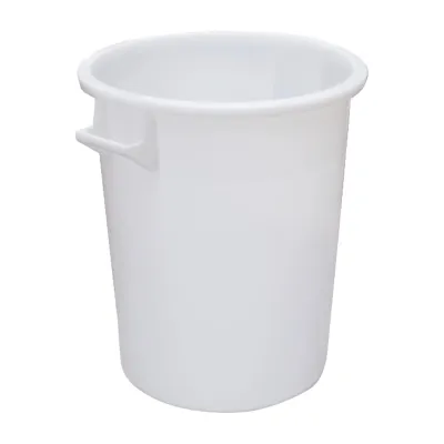 Bidone alimentare 75 litri in PP bianco con maniglie senza coperchio Mobil Plastic