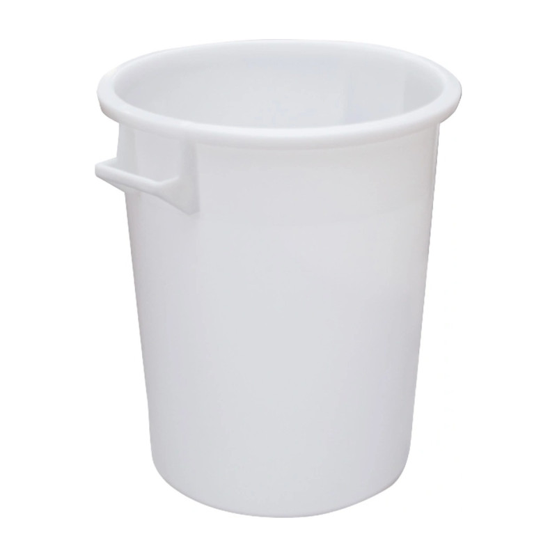 Bidone alimentare 75 litri in PP bianco con maniglie senza coperchio Mobil Plastic