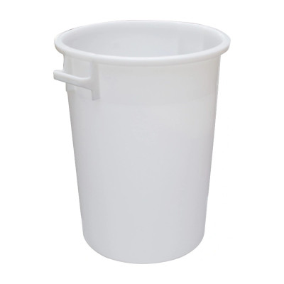 Bidone alimentare 100 litri in PP bianco con maniglie senza coperchio Mobil Plastic