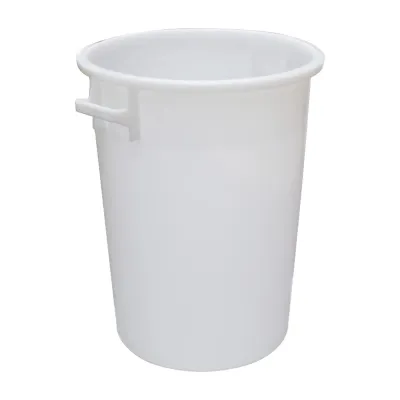 Bidone alimentare 100 litri in PP bianco con maniglie senza coperchio Mobil Plastic