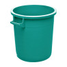 Bidone industriale 50 litri in PEHD verde con maniglie senza coperchio Mobil Plastic