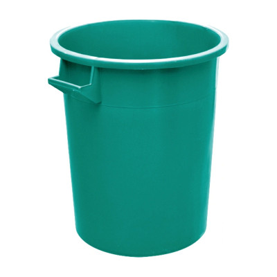 Bidone industriale 75 litri in PEHD verde con maniglie senza coperchio Mobil Plastic
