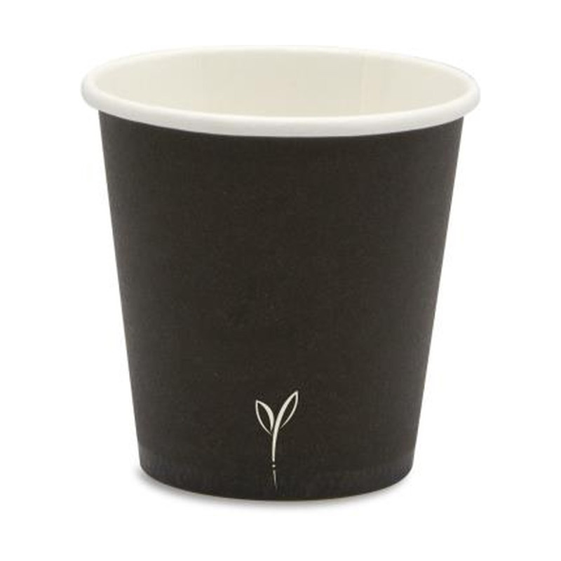 Bicchierini da caffè in carta riciclabile 80 ml Ø 5,7 cm bianchi, neri o avana Brenta Byò - 50 pz
