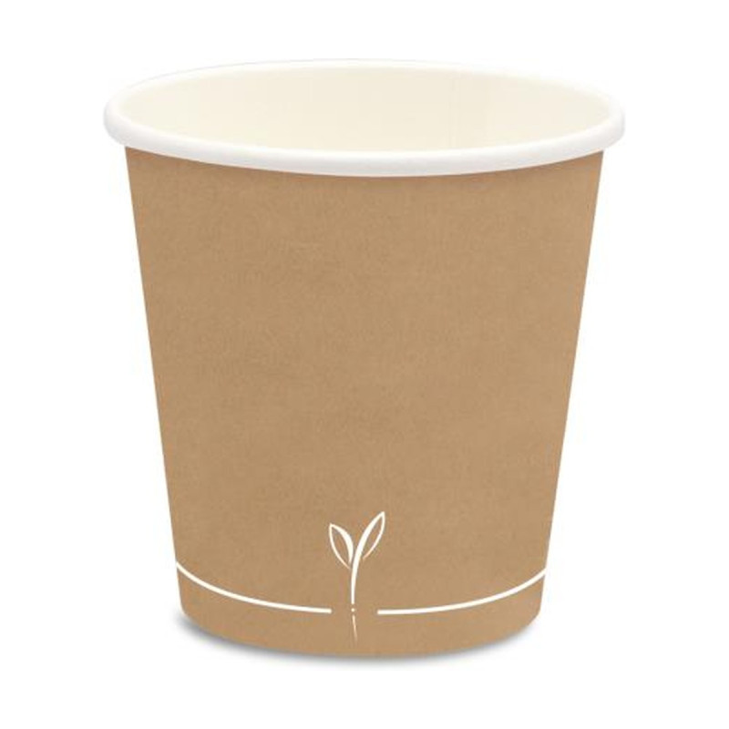 Bicchierini da caffè in carta riciclabile 80 ml Ø 5,7 cm bianchi, neri o avana Brenta Byò - 50 pz
