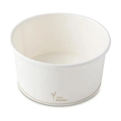 Coppette in carta per gelato e macedonia 250 ml bianche Ø 9,5 cm Brenta - 25 pz