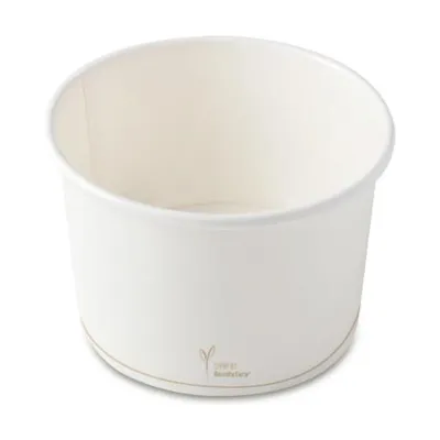 Coppette in carta per gelato e macedonia 350 ml bianche Ø 10 cm Brenta - 25 pz