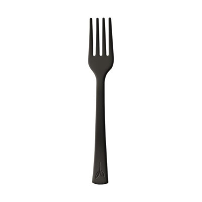 Forchettine mini compostabili in CPLA nere per finger food 10 cm Brenta Byò - 100 pz