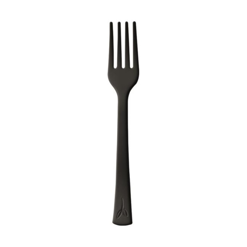 Forchettine mini compostabili in CPLA nere per finger food 10 cm Brenta Byò - 100 pz