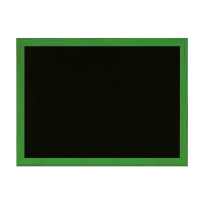 Lavagna nera per gessi 30x40 cm con cornice in legno colorato, 2 gessi e cancellino Lebez