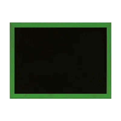 Lavagna nera per gessi 30x40 cm con cornice in legno colorato, 2 gessi e cancellino Lebez