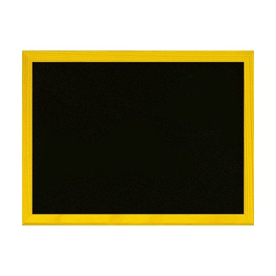 Lavagna nera per gessi 30x40 cm con cornice in legno colorato, 2 gessi e cancellino Lebez