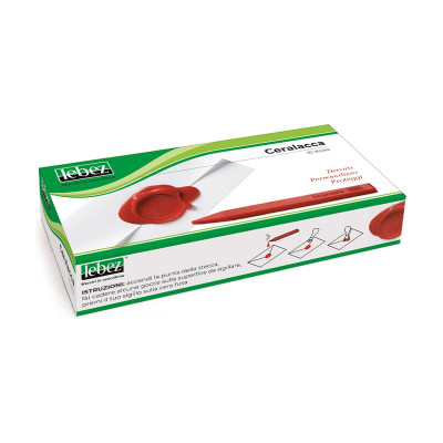 Ceralacca rossa in stick 19 cm Lebez - 10 pz