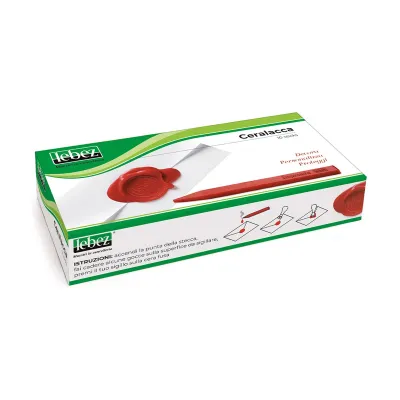 Ceralacca rossa in stick 19 cm Lebez - 10 pz