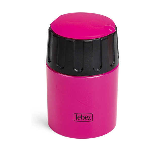 Temperamatite 2 fori in metallo con contenitore in plastica colori assortiti Lebez