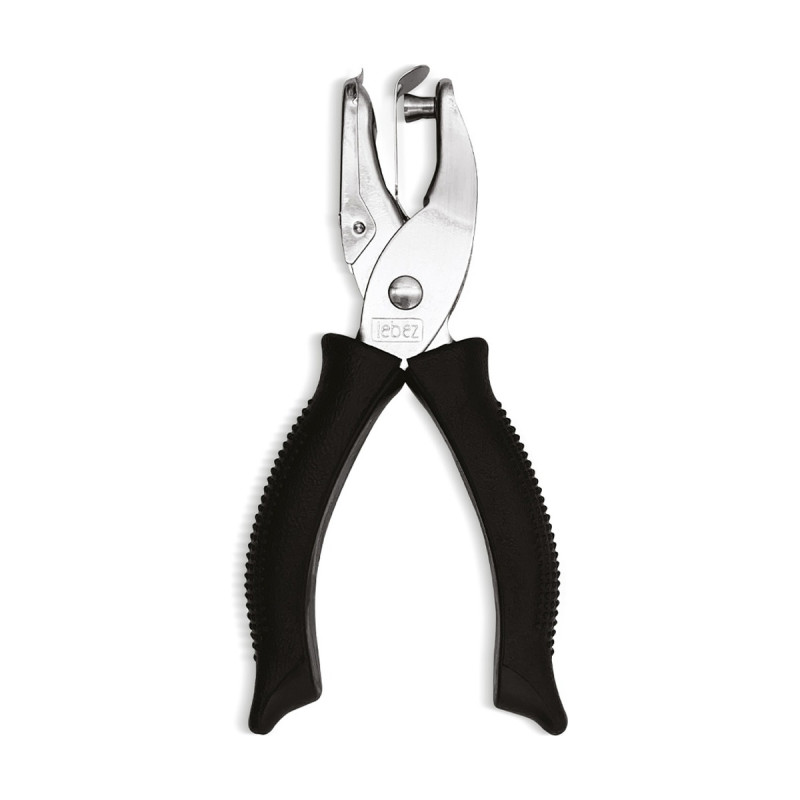 Perforatore a pinza 1 foro Ø 6 mm in metallo con impugnatura in gomma Lebez