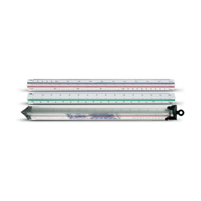 Scalimetro triangolare 6 scale per catasto in ABS Lyra