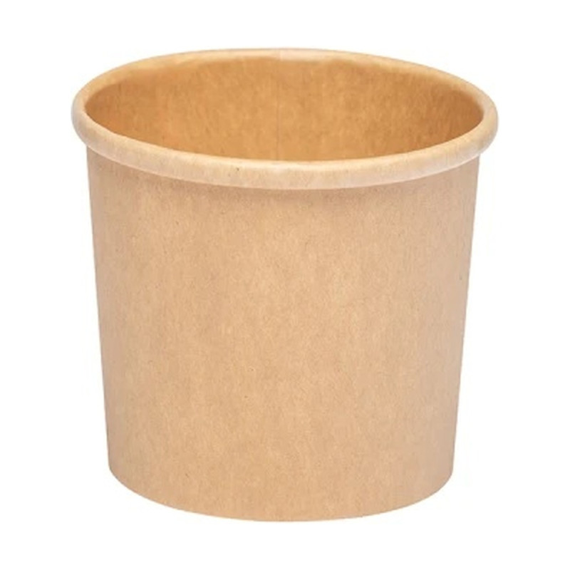 Porta zuppa in carta kraft laminata PP 350 ml per asporto Dampe Jungle - 50 pz