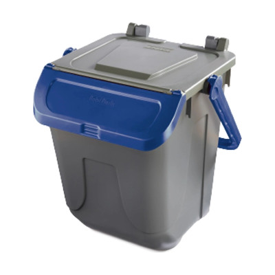 Bidone Ecology 25 litri per raccolta differenziata grigio con sportello colorato Mobil Plastic