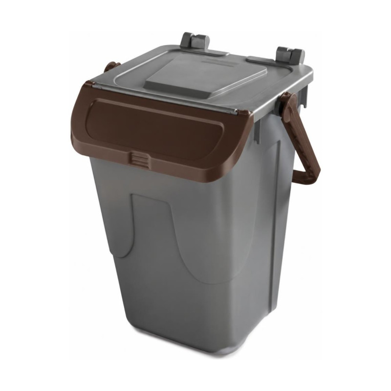 Bidone Ecology 35 litri per raccolta differenziata grigio con sportello colorato Mobil Plastic