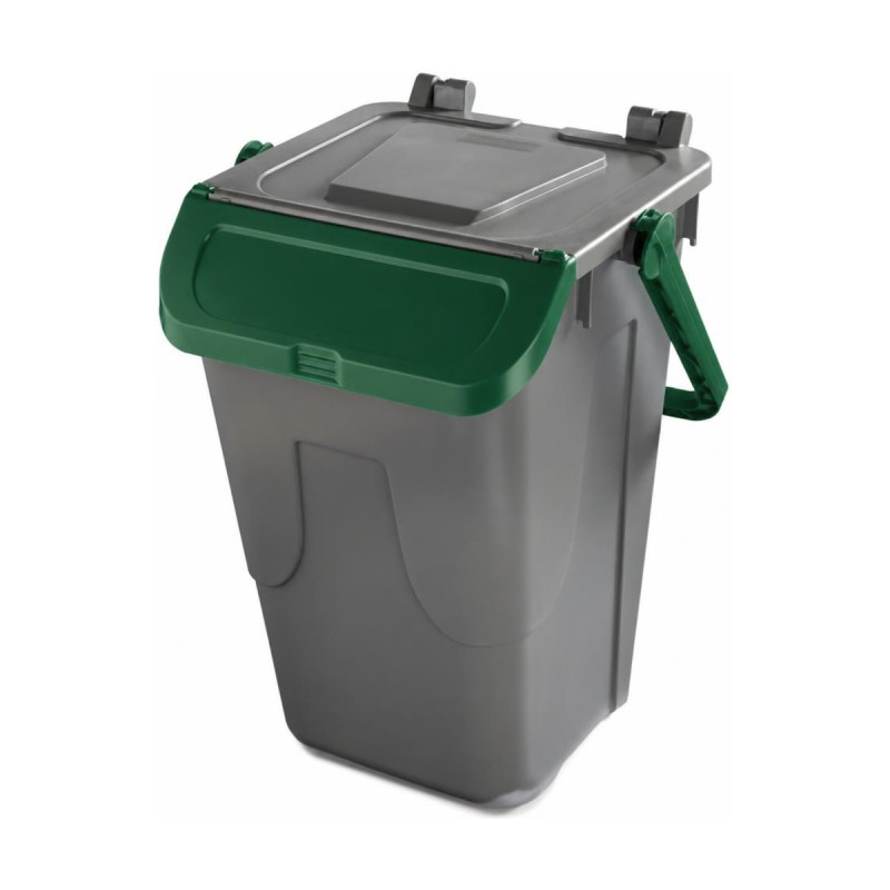 Bidone Ecology 35 litri per raccolta differenziata grigio con sportello colorato Mobil Plastic