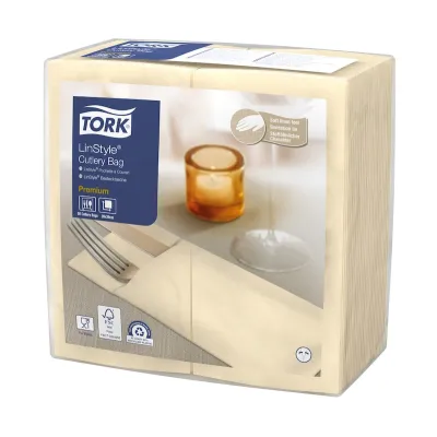Tovaglioli portaposate Tork Linstyle crema - 50 pz