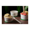 Coppette per gelato compostabili in cartoncino 120 cc bianche con logo Usobio per gelateria - 250 pz