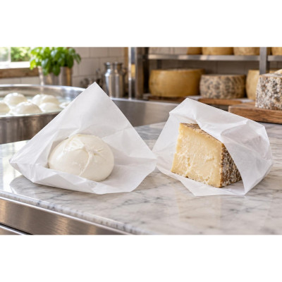 Carta vegetale Romat per alimenti 37x50 cm 60 g/m² resistente all'umido per formaggi e pesce La Carta è - 10 kg