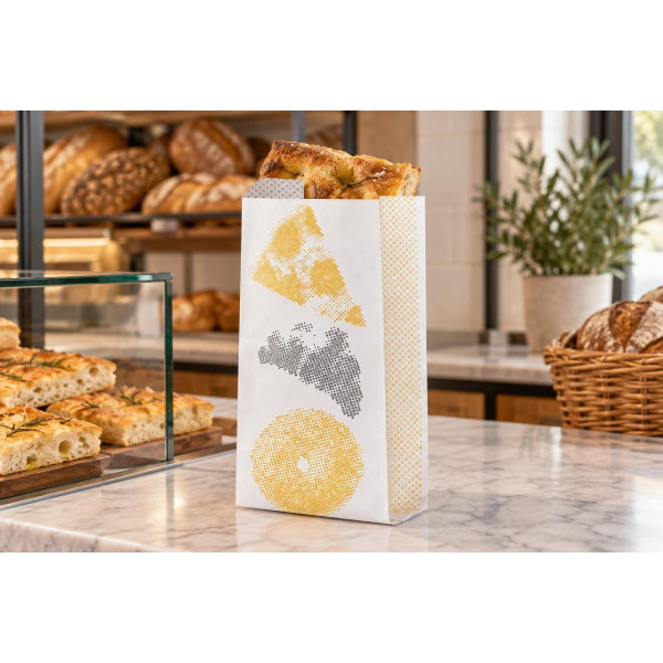 Sacchetti in carta antigrasso Grease Bakery 15x30 cm 40 g/m² per focacce, pizzette e dolci La Carta è - 1000 pz