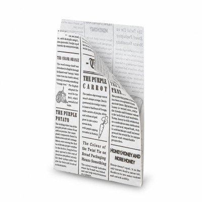 Sacchetti antigrasso Newspaper 15x20 cm apertura laterale per panini, hot dog e fritti La Carta è - 1000 pz