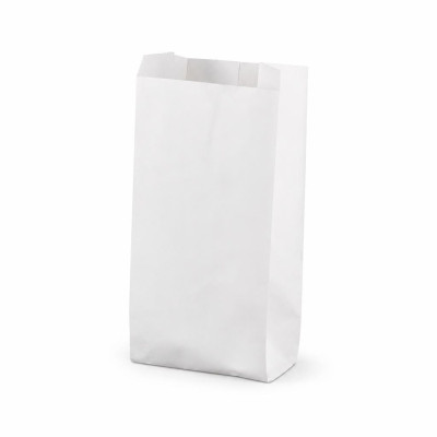 Sacchetti in carta kraft bianca con soffietto 10+7x22 cm 35 g/m² per alimenti e piccoli oggetti La Carta è - 1000 pz