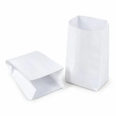 Sacchetti in carta kraft bianca per alimenti 17x34 cm con soffietto 45 g/m² per pane e pasticceria La Carta è - 10 kg