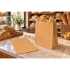 Sacchetti in carta sealing millerighe avana 14x28 cm con soffietto 50 g/m² per pane e alimenti La Carta è - 10 kg