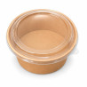 Insalatiere da asporto in cartoncino kraft 1300 ml Ø 18,7 cm Usobio - 50 pz
