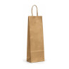 Busta portabottiglie in carta argento o oro con maniglie ritorte 14+8,5x39,5 cm Carpad