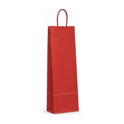 Busta portabottiglie in carta sealing colorata con maniglie ritorte 14+8,5x39,5 cm Carpad