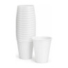 Bicchieri di plastica monouso bianchi in polipropilene infrangibile 200 ml ISAP - 100 pz