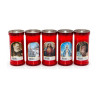 Lumini votivi rossi per cimitero T16 durata 2 giorni h 14 cm Ø 6,5 cm - 20 pz