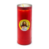 Lumini votivi rossi per cimitero T100 durata 7 giorni h 23 cm Ø 8 cm - 12 pz