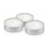 Candele tealight scaldavivande bianche in coppetta di alluminio Ø 3,5 cm durata 4 ore Leone - 100 pz