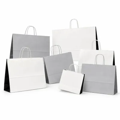 Shopper regalo in carta Duo Italy con maniglie ritorte, varie misure Carpad