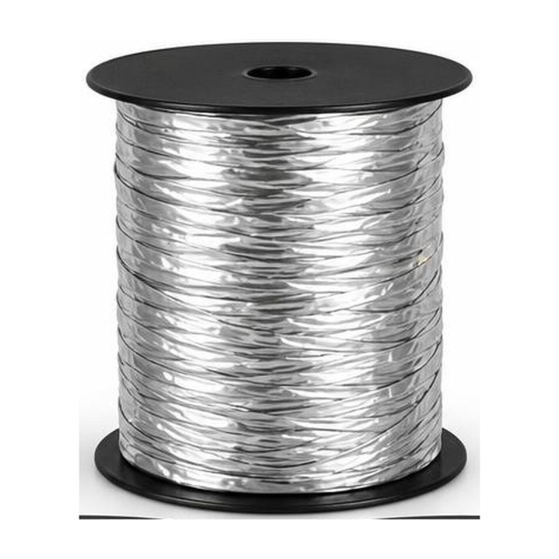 Nastro regalo Polysilk Metal metallizzato increspato rocchetto 50 m Italpak - argento
