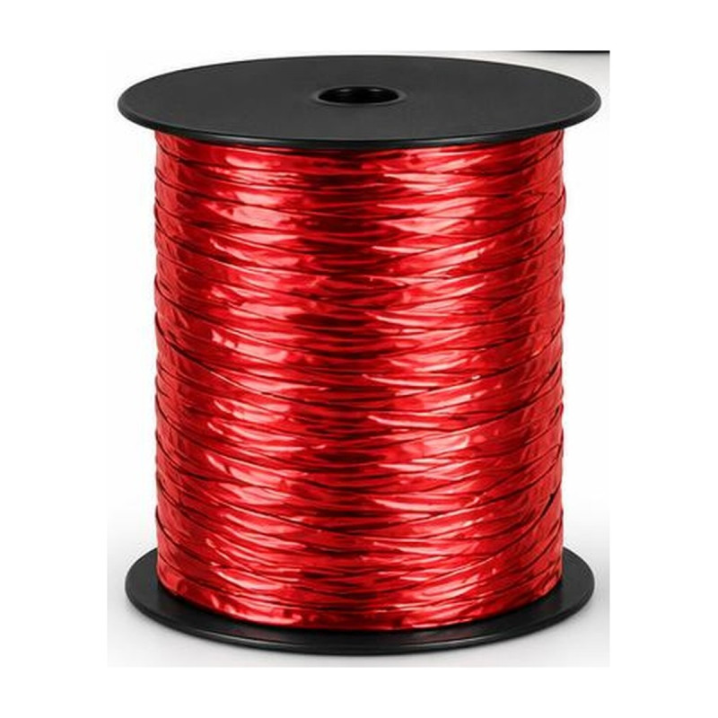 Nastro regalo Polysilk Metal metallizzato increspato rocchetto 50 m Italpak - rosso