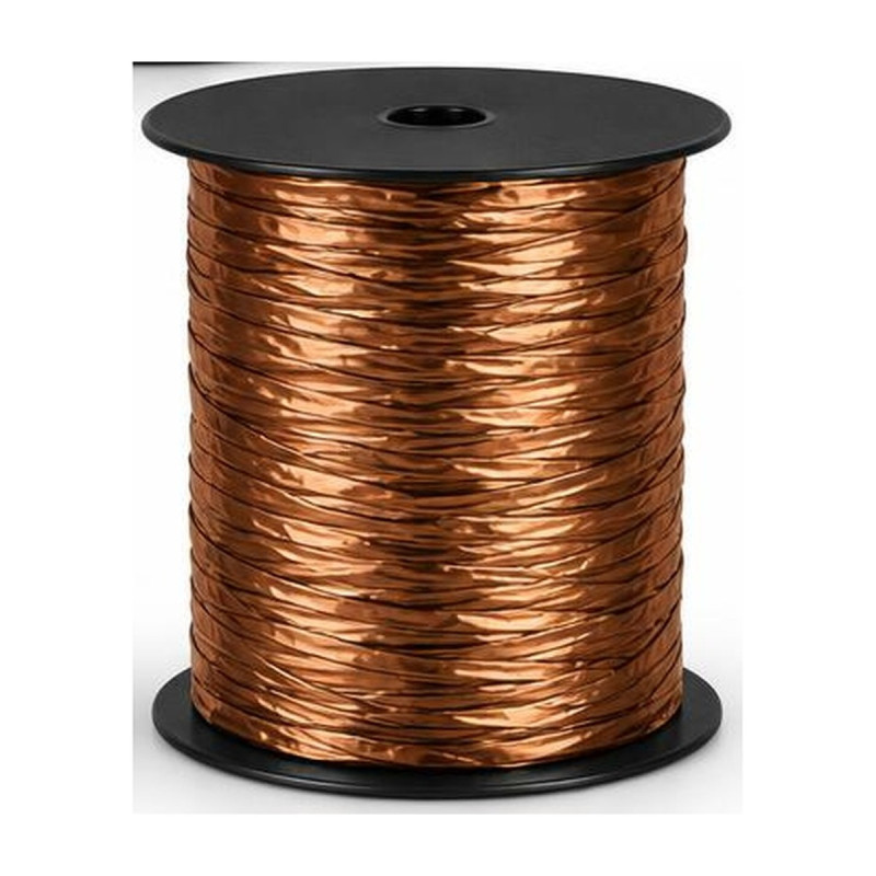 Nastro regalo Polysilk Metal metallizzato increspato rocchetto 50 m Italpak - tabacco