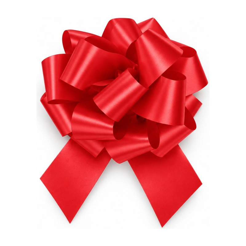 Coccarda regalo a strappo linea E Ø 10 cm, nastro 19 mm, 3 colori Brizzolari