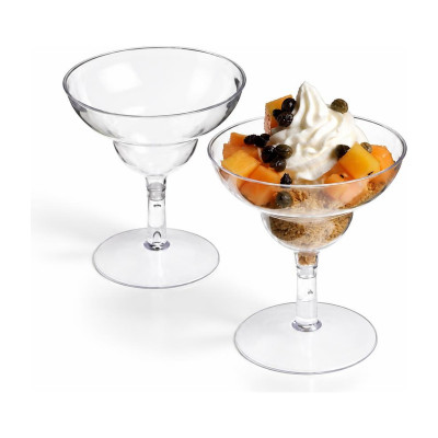 Mini calice Krystal Party in plastica PS trasparente 50 ml Ø 6,5 x 7,5 cm, confezione da 6 Leone