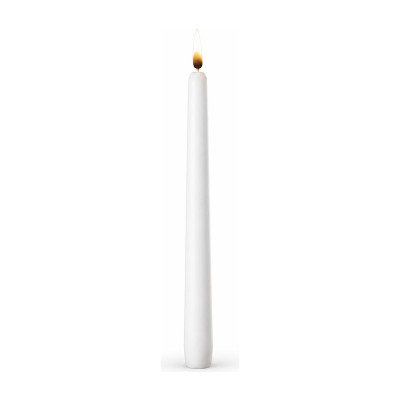 Candela a stelo Lumistella Ø 2 x 25 cm in cera, bianca o avorio, durata 7 ore Leone