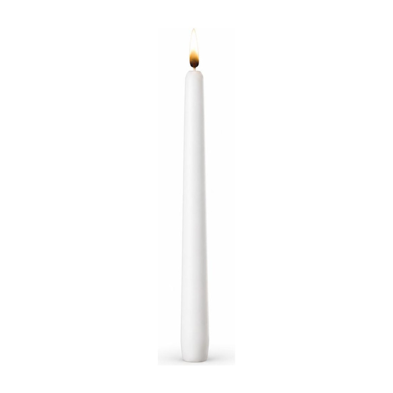 Candela a stelo Lumistella Ø 2 x 25 cm in cera, bianca o avorio, durata 7 ore Leone
