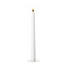 Candela a stelo Lumistella Ø 2 x 25 cm in cera, bianca o avorio, durata 7 ore Leone